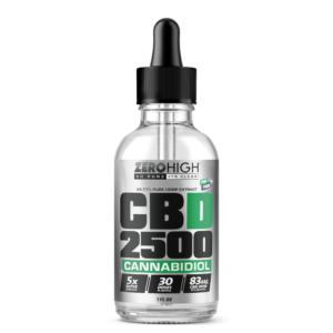 Zero High 2500MG Pure Isolate CBD Oil with No THC - Wholesale, White Label, Private Label