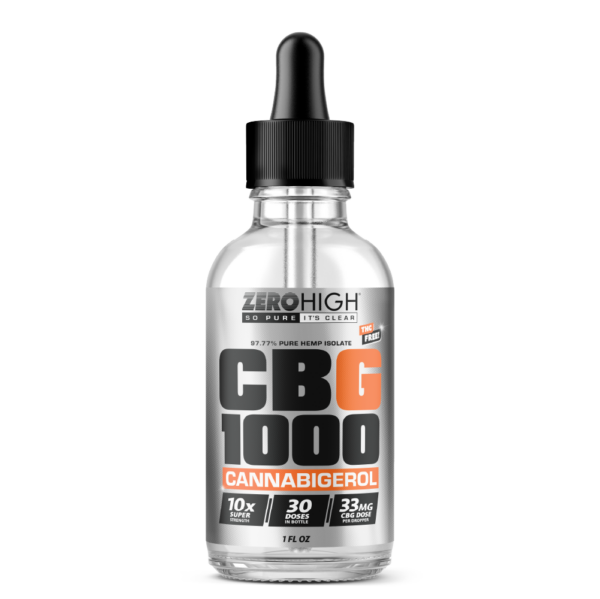 1000MG CBG Oil Tincture - 10x Strength Cannabigerol Pure Isolate With No THC - Wholesale, White Label, Private Label, Bulk