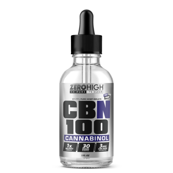 Zero High 100MG Cannabinol CBN Oil Tincture - Mild Strength - Pure Isolate No THC - Wholesale, White Label, Private Label, Bulk