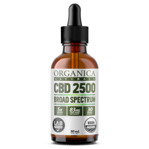 Organica Naturals® 2500 mg Broad Spectrum CBD Oil Tincture with No THC