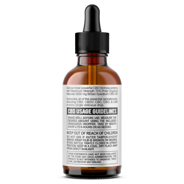 USDA Organic 5000 mg Broad Spectrum CBD Oil | Bulk & Wholesale - Image 3