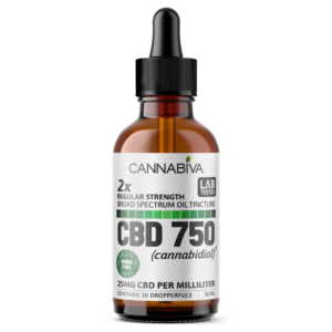 Cannabiva 750MG Broad Spectrum CBD Oil Tincture - Regular Strength - Wholesale