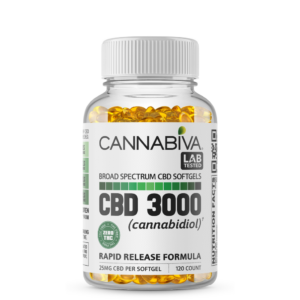 Cannabiva 3000MG Broad Spectrum CBD Oil Softgel Capsule Supplement Pill - Wholesale