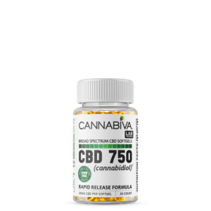 Cannabiva 750MG Broad Spectrum CBD Oil Softgel Capsule Supplement Pill - Wholesale