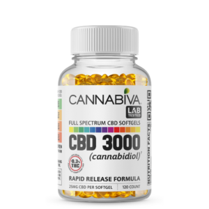 Cannabiva 3000MG Full Spectrum CBD Oil Softgel Capsule Supplement Pill - Wholesale