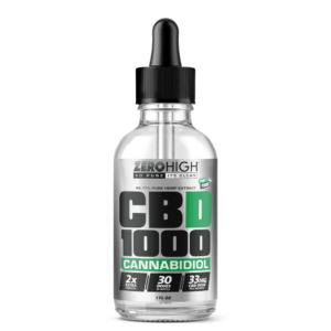 Zero High 1000MG Pure Isolate CBD Oil with No THC - Wholesale