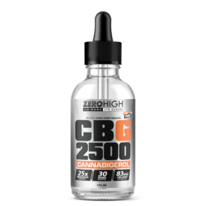 2500MG CBG Oil Tincture - 25x Strength Cannabigerol Pure Isolate With No THC - Wholesale