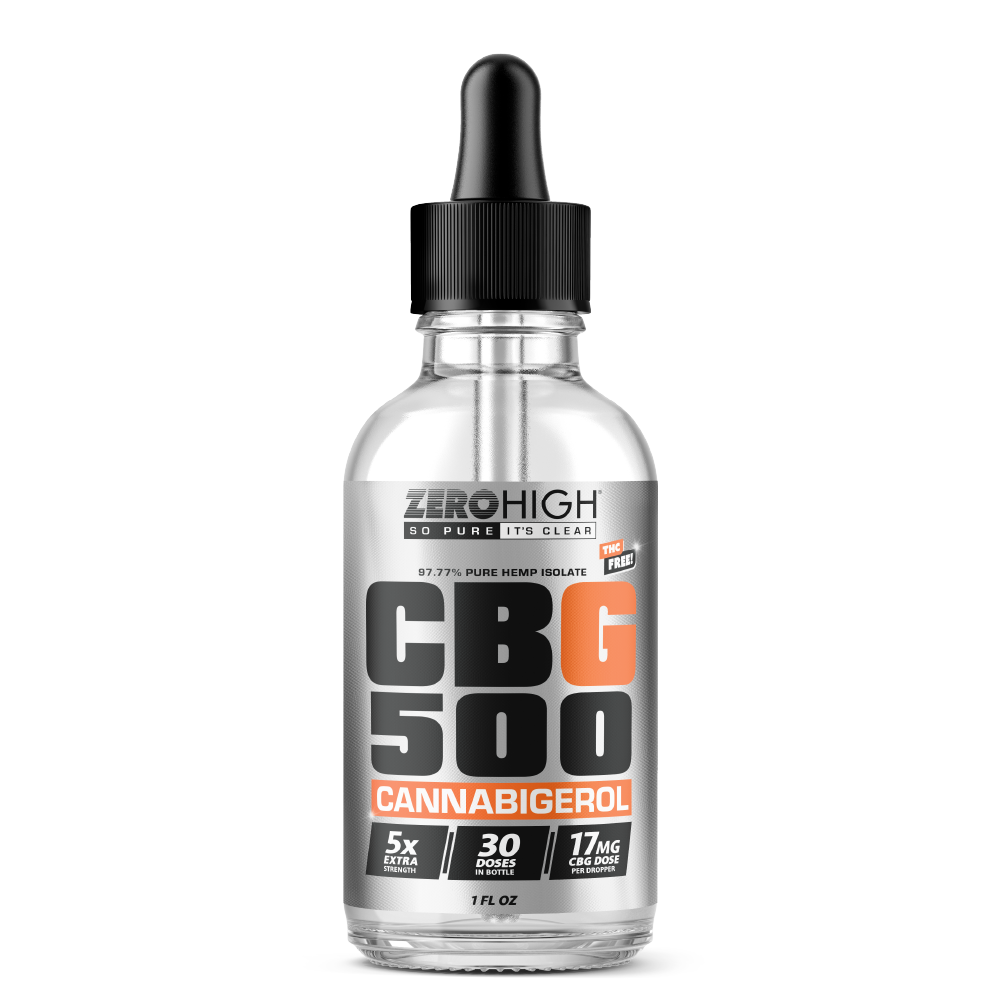 500MG CBG Oil Tincture - 5x Strength Cannabigerol Pure Isolate With No THC - Wholesale