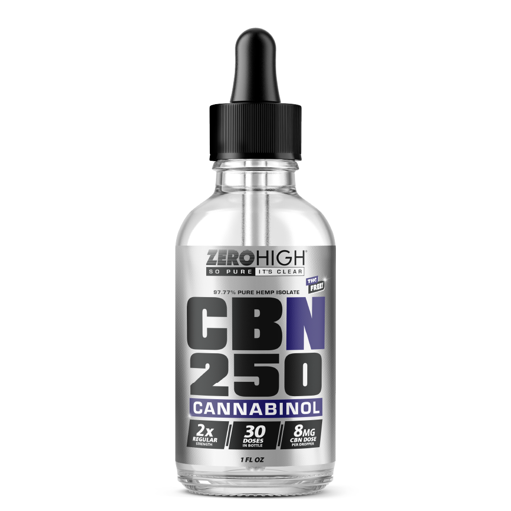 Zero High 250MG Cannabinol CBN Oil Tincture - 2x Strength - Pure Isolate No THC - Wholesale